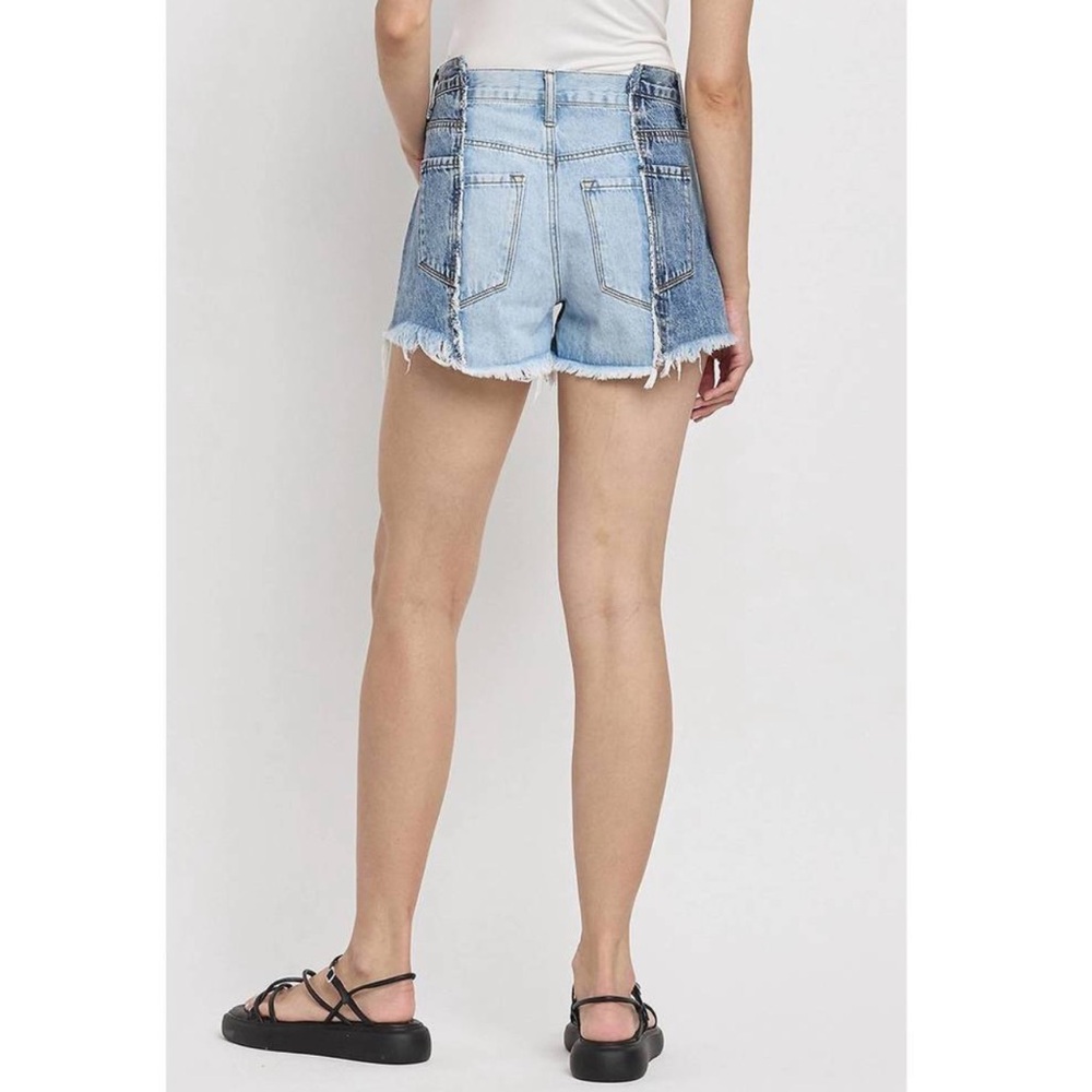 Flying Monkey Two Tone Patch High Rise Denim Shor… - image 4